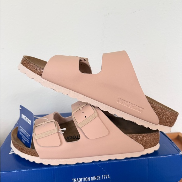 Birkenstock Arizona Blush Pink Slip-On Sandals Double Strap Sz 39 W8 M6 Comfort - Picture 9 of 16